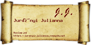 Jurányi Julianna névjegykártya